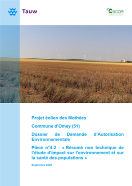 Projet Éolien Des Mothées Commune D'omey