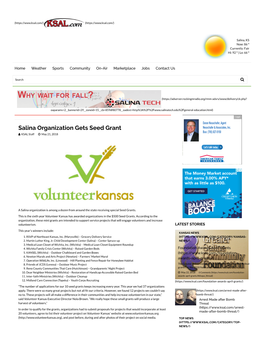 Salina Organization Gets Seed Grant Neuschafer & Associates, Inc