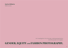 Gender, Equityand Fashion Photography