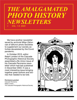 Photo History Newsletters • Vol