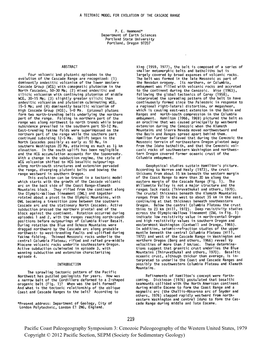 A Tectonic Model for Evolution of the Cascade Range