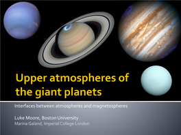 Upper Atmospheres of the Giant Planets