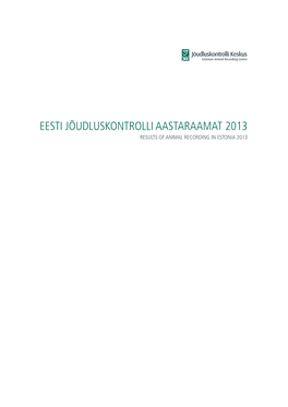 Eesti Jõudluskontrolli Aastaraamat 2013