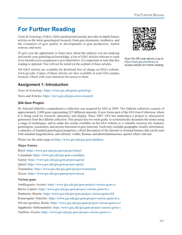 Further Reading for Gem Identification