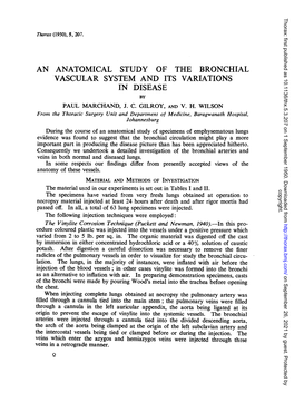 An Anatomical Study of the Bronchial Vascular System and Its Variations in Disease by Paul Marchand, J