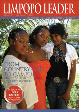 FROM COUNTRYSIDE to CAMPUS – -.:University of Limpopo