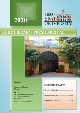 Kbhe Library- Fresh Arrival