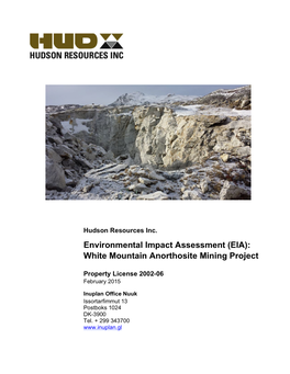 Final EIA Hudson White Mountain Project Updated March 2015
