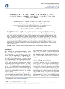 The Layers of Cordoba: an Analytical Historical Study for the Effect of Religion Conflict on Architectural and Urban Features