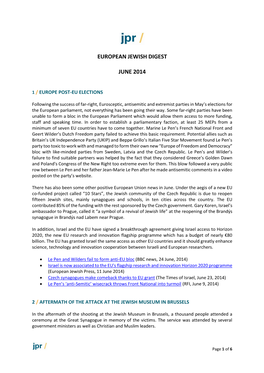 European Jewish Digest June 2014