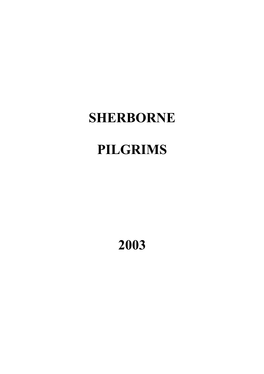 Sherborne Pilgrims 2003