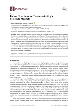 Future Directions for Transuranic Single Molecule Magnets