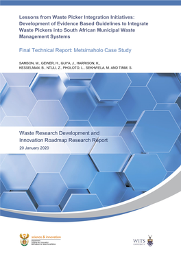 Final Technical Report: Metsimaholo Case Study