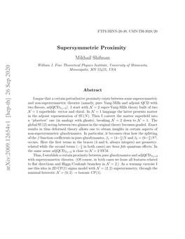 Arxiv:2009.12654V1 [Hep-Th] 26 Sep 2020 Minimal Heterotic N = (0, 2) → Bosonic CP(1)