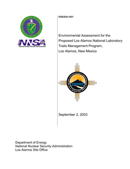 Environmental Assessment for the Proposed Los Alamos National Laboratory Trails Management Program, Los Alamos, New Mexico