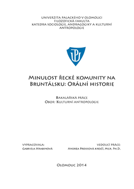 Řecké Emigranty Z Let 1948-1949, Žijící V Dnešní Době Na Bruntálsku