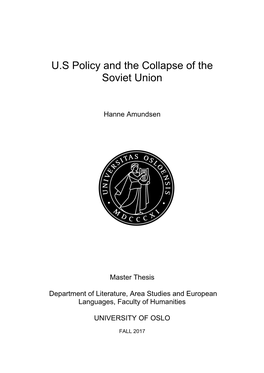 U.S Policy and the Collapse of the Soviet Union