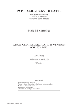 Parliamentary Debates House of Commons Official Report General Committees