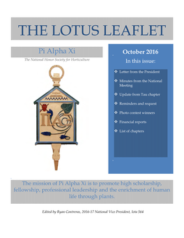 The Lotus Leaflet