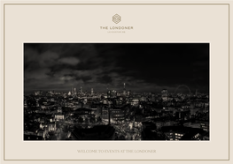 Welcome to Events at the Londoner