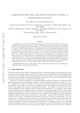 Graph Fractal Dimension and Structure of Fractal Networks: a Combinatorial Perspective