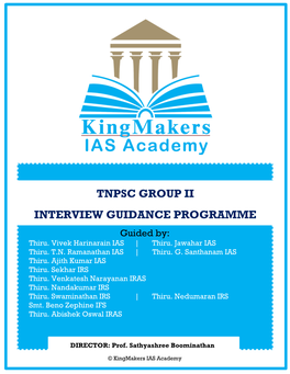 Tnpsc Group Ii Interview Guidance Programme