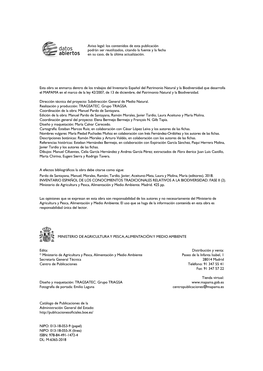 Edita: ©Ministerio De Agricultura Y Pesca, Alimentación Y Medio Ambiente Secretaría General Técnica Centro De Publicaciones