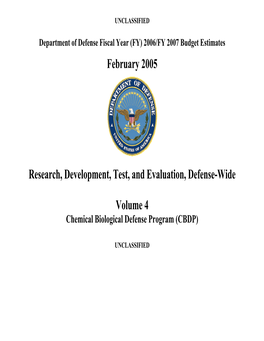 Chemical Biological Defense Program (CBDP)