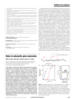 Noise in Eukaryotic Gene Expression, We Used Both Native Endocrinol