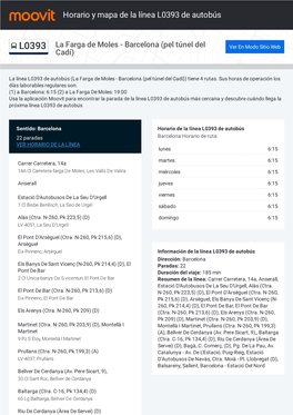 Horario Y Mapa De La Ruta L0393 De Autobús