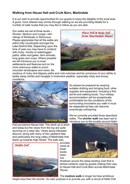 Walking from Hause Hall and Cruik Barn, Martindale