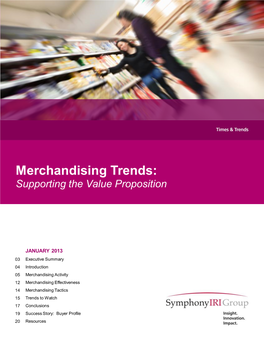 Merchandising Trends: Supporting the Value Proposition