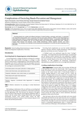 Complications of Encircling Bands-Prevention and Management