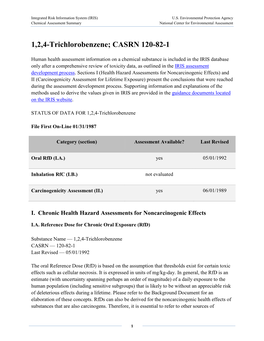 1,2,4-Trichlorobenzene; CASRN 120-82-1