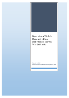 Dynamics of Sinhala Buddhist Ethno-Nationalism in Post-War Sri