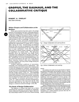 Gropius, the Bauhaus, and the Collaborative Critique