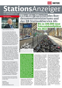 Bike+Ride-Offensive Des Bun- Desumweltministeriums Und Der DB Station&Service