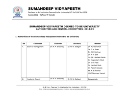 Central Committees -2018-19