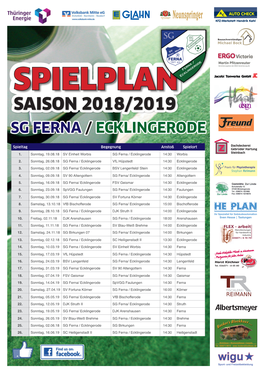 SPIELPLAN Freundlich - Zuverlässig - Schnell