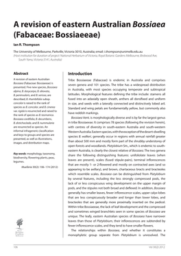 A Revision Ofeastern Australian Bossiaea