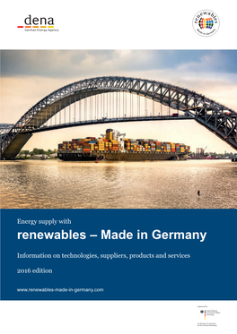 Renewables – Made in Germany