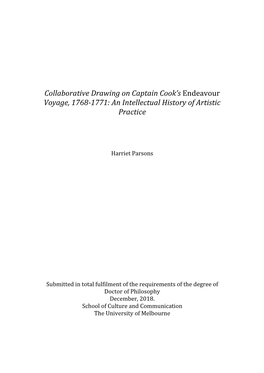 Collaborative Drawing on Captain Cook's Endeavour Voyage, 1768-1771: an Intellectual History of Artistic Practice