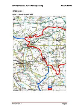 Carlisle District: Rural Masterplanning HEADS NOOK January 2013 Page 1