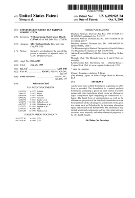 (12) United States Patent (10) Patent N0.: US 6,299,925 B1 Xiong Et Al