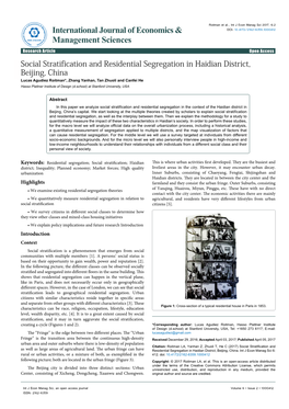 Social Stratification and Residential Segregation in Haidian District