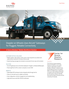 Doppler on Wheels Uses Airlink® Gateways for Rugged, Reliable Connectivity