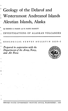 Geology of the Delarof and \ Westernmost Andreanof Islands