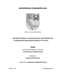 Tesis Que Para Obtener El Título De: Licenciada En Comunicación