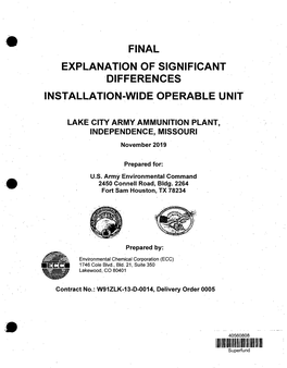 Final Building 83 Explanation of Significant Differences