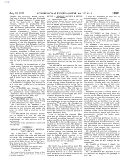 CONGRESSIONAL RECORD—HOUSE, Vol. 157, Pt. 9 July 28, 2011